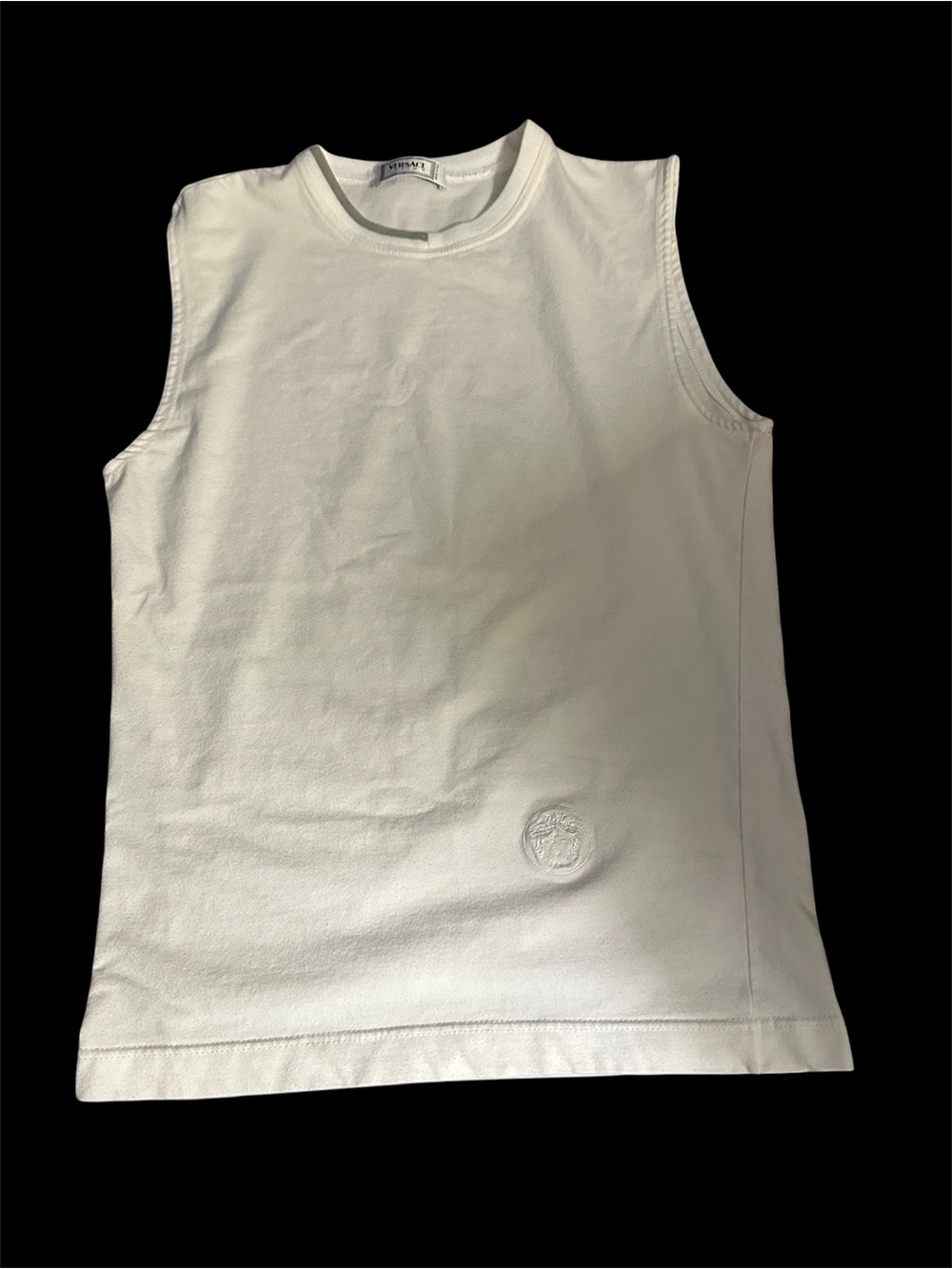 Versace sleeveless white t shirt
